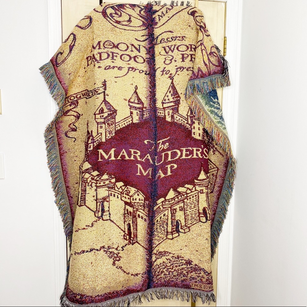 Harry Potter Marauder’s Map woven tapestry throw